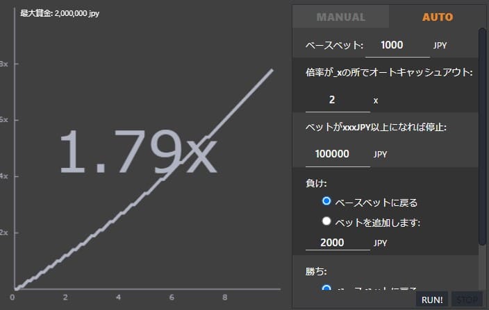 バスタビットのプレイ画面